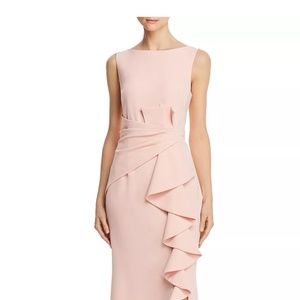 Eliza J Sleeveless Cascading-Ruffle Gown